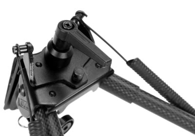 RokStad Carbon Fiber 9-13.5 Inch Swivel Spring Retractable Bipod Black - obrazek 5