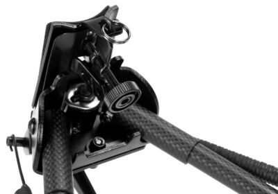 RokStad Carbon Fiber 9-13.5 Inch Swivel Spring Retractable Bipod Black - obrazek 6