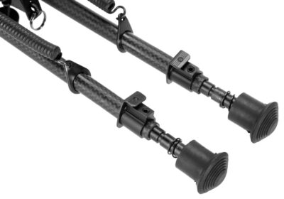 RokStad Carbon Fiber 9-13.5 Inch Swivel Spring Retractable Bipod Black - obrazek 7