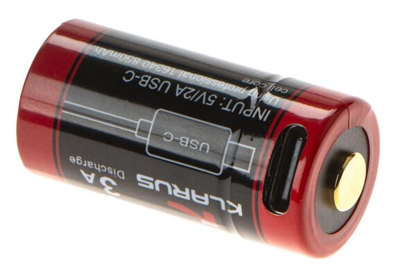 Klarus 16340 USB-C Rechargeable Battery 3.7V 850mAh - obrazek 2
