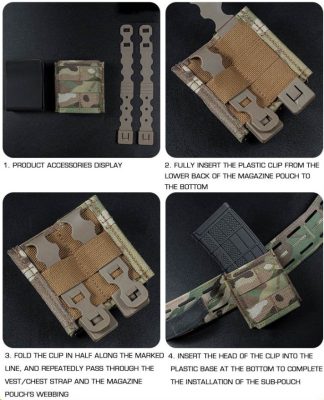 WST FAST Type 5.56 (M4) Magazine MOLLE Pouch, Short – Black - obrazek 7