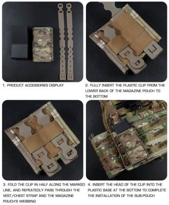 WST FAST Type 5.56 (M4) Magazine MOLLE Pouch, Long – Black - obrazek 7