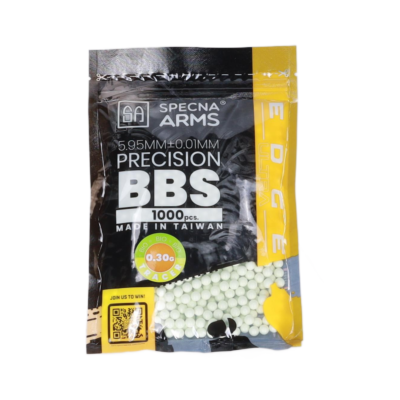 asgbox.pl - Kulki precyzyjne ASG 0.30g Specna Arms EDGE ULTRA™ BIO Tracer 1000 sztuk Zielone