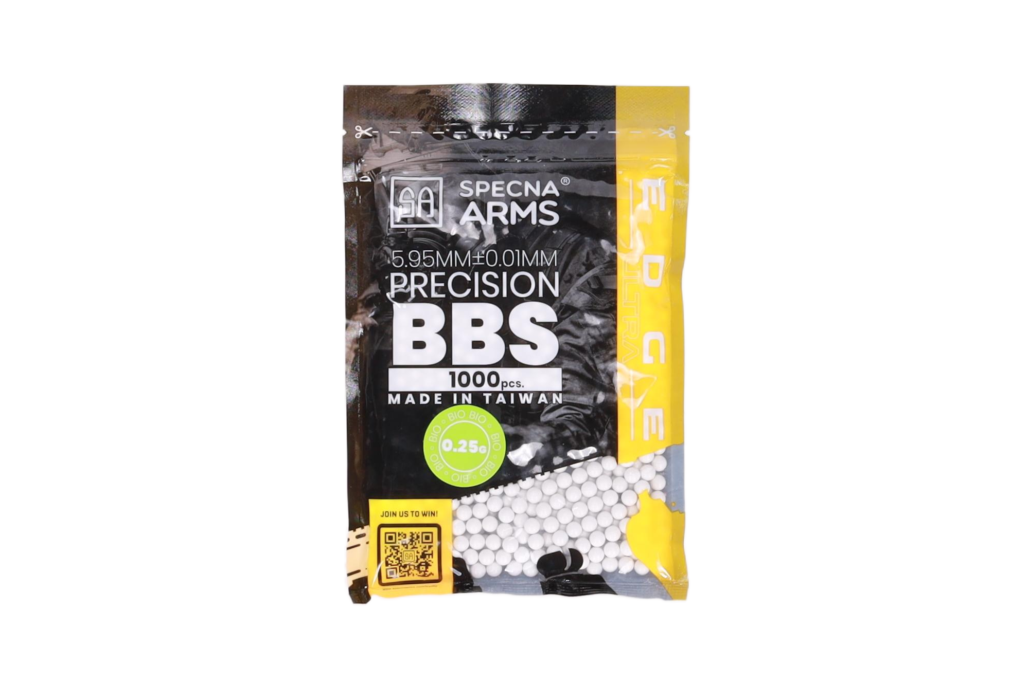 Kulki precyzyjne 0,25g Specna Arms EDGE ULTRA™ BIO - 1000 szt - białe OD-G-SPE-16-040004-00 asgbox.pl asgbox.pl - Kulki precyzyjne 0