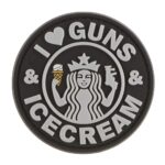 JTG I Love Guns and Ice Cream Rubber Patch Black/White