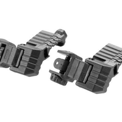DLG Tactical Offset Iron Sight Set Low Profile Black
