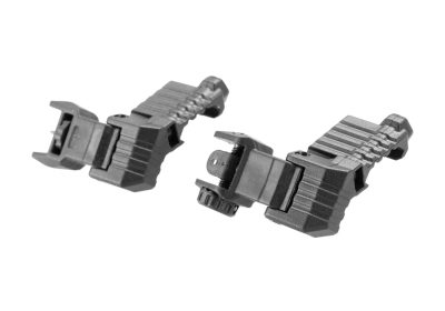 DLG Tactical Offset Iron Sight Set High Profile Black