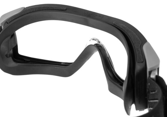 Bollé X1000T Platinum Black Frame Vented Tactical Goggles Clear - obrazek 5