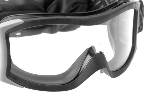 Bollé X1000T Platinum Black Frame Sealed Tactical Goggles Clear - obrazek 3