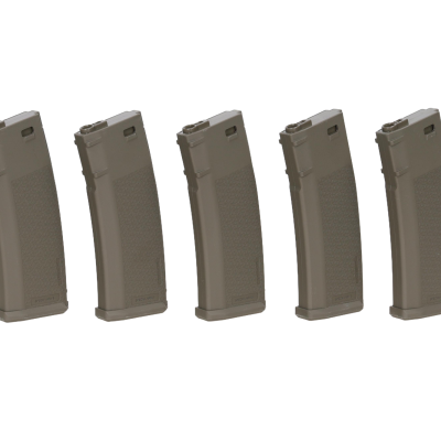 asgbox.pl - Zestaw 5 magazynków S-Mag Mid-Cap na 125 kulek Oliwkowy