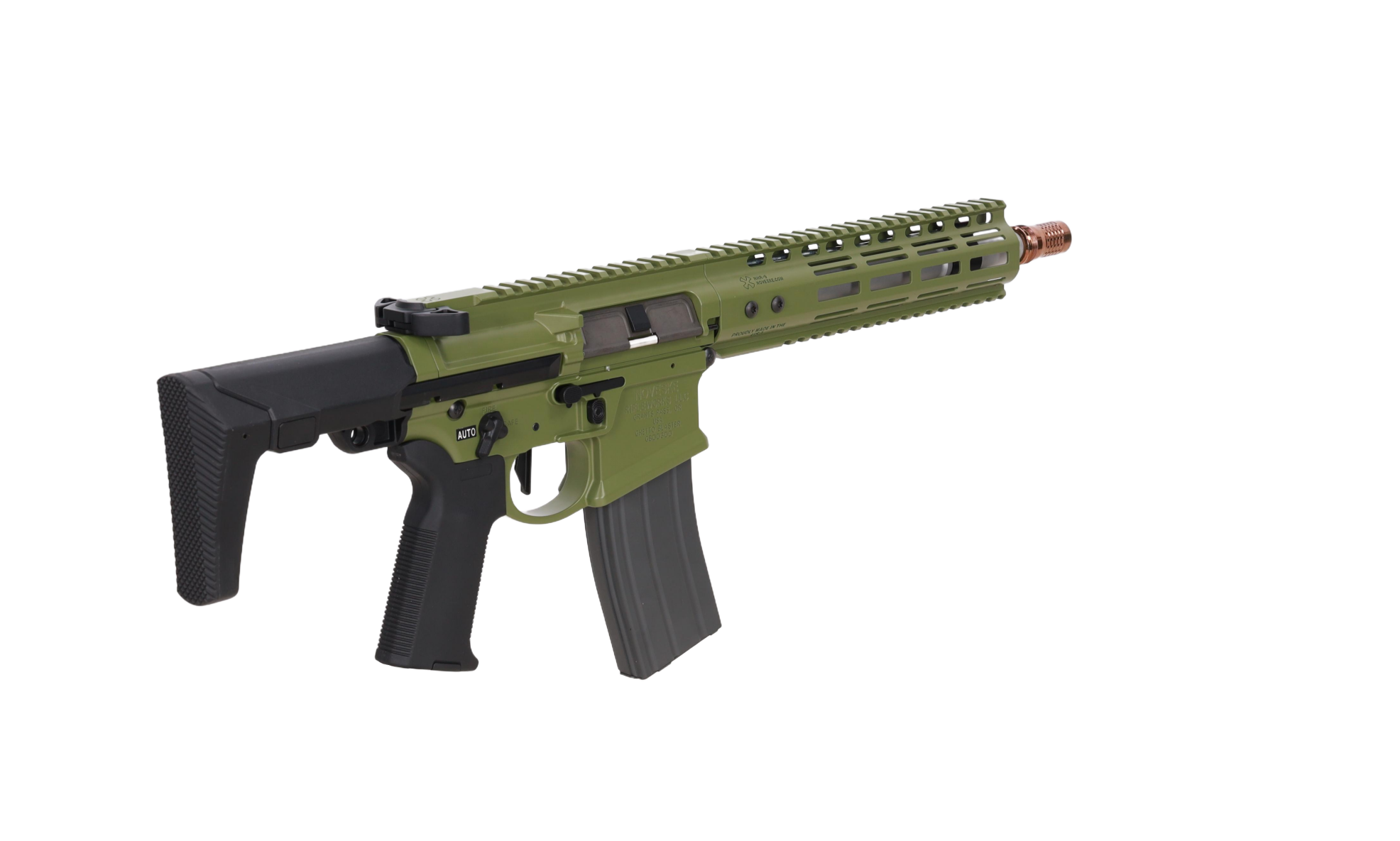 Karabinek ASG GBBR Noveske Ghetto Blaster NHR-9 10.5" MWS Gen.2 Oliwkowa OD-G-TXC-02-049338-00 asgbox.pl Karabinek ASG GBBR Noveske Ghetto Blaster NHR-9 10.5" MWS Gen.2 Oliwkowa - obrazek 2