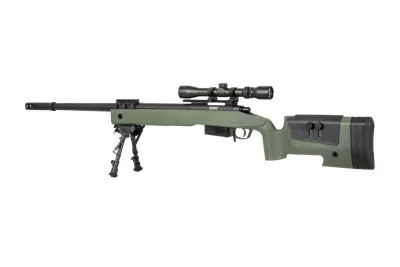 Replika karabinu snajperskiego SA-S03 CORE™ z lunetą i dwójnogiem - oliwkowa (OUTLET) - obrazek 2