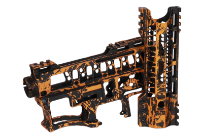 Zestaw Specna Arms x Mancraft CNC Speedsoft Splash Anodised do replik M4/M16 Czarno-Pomarańczowy - obrazek 3