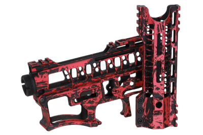 Zestaw Specna Arms x Mancraft CNC Speedsoft Splash Anodised do replik M4/M16 Czarno-Czerwony - obrazek 3