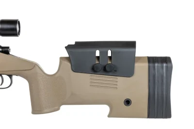 Karabin wyborowy ASG Specna Arms SA-S02 CORE™ High Velocity z lunetą i dwójnogiem Upgraded Tan (OUTLET) - obrazek 3