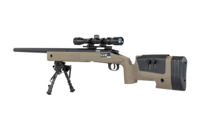 Karabin wyborowy ASG Specna Arms SA-S02 CORE™ High Velocity z lunetą i dwójnogiem Upgraded Tan (OUTLET) - obrazek 5