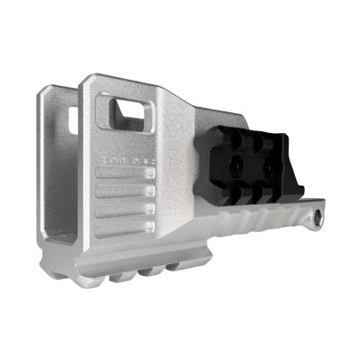 Alternative view of CTM AAP-01 M4XIMUS Kit CNC Extended Rail Blast Shield – Silver