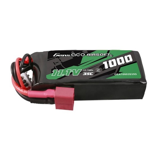 Gens ACE Li-Pol Battery 11.1V 1000mAh, 35C, T-Dean – Monoblock OD-A-GEA10003S35D asgbox.pl Gens ACE Li-Pol Battery 11.1V 1000mAh, 35C, T-Dean – Monoblock - obrazek 4