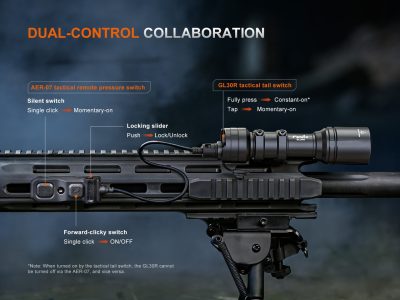 FENIX GL30R Tactical Flashlight with Remote Switch – Black - obrazek 8