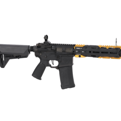 asgbox.pl - Karabinek ASG King Arms x Strike Industries Sentinel GRIDLOK® 8.5" Aster SE ETU Czarno-złoty