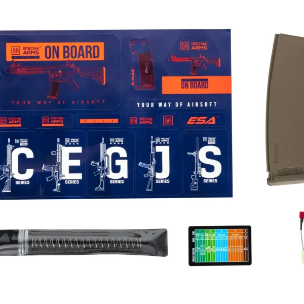asgbox.pl - Karabinek ASG Specna Arms SA-F05-RL FLEX™ Gen.2 HAL ETU™ Light Ops Stock/New Receiver Half-Tan