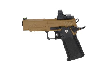 asgbox.pl - Pistolet ASG Arcturus Vanguard 4.3" Hi-Capa GBB Optics Ready z kolimatorem ARS-1 Half-Tan