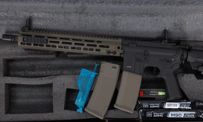 asgbox.pl - Specna Arms M4/AR15 SA-P30 PRIME BLDC Karabin szturmowy AEG 14" - Oliwkowy