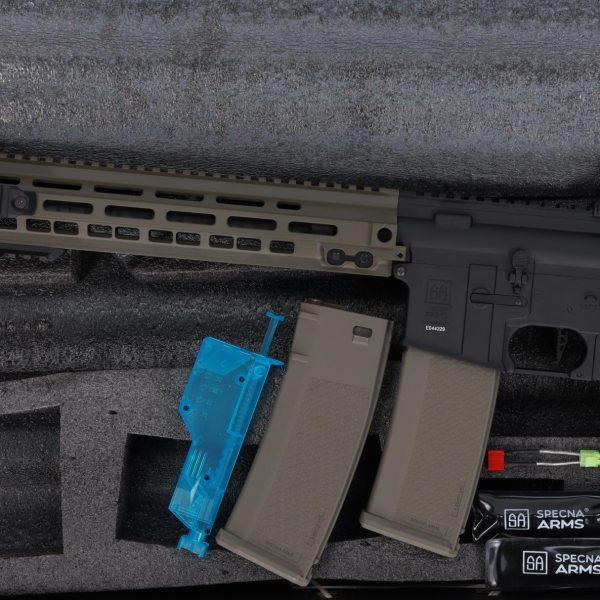asgbox.pl - Specna Arms M4/AR15 SA-P30 PRIME BLDC Karabin szturmowy AEG 14" - Oliwkowy