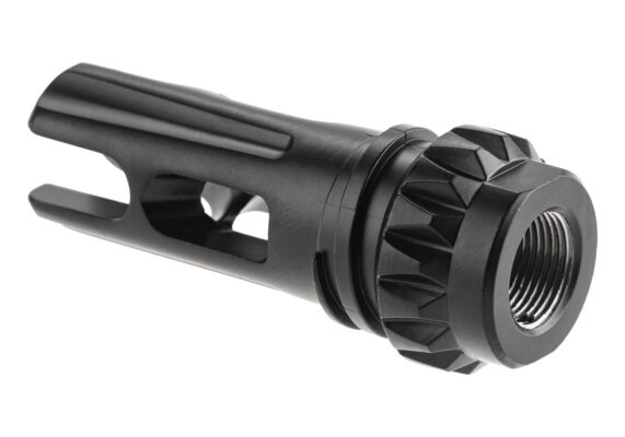 3 Prong Steel Mock Flash Hider 14mm CCW Black - obrazek 2
