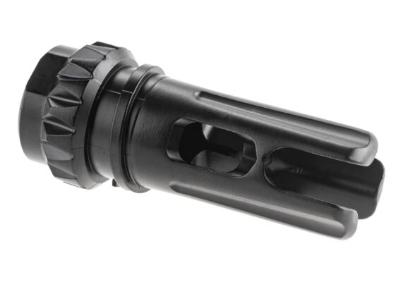 3 Prong Steel Mock Flash Hider 14mm CCW Black - obrazek 3