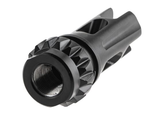 3 Prong Steel Mock Flash Hider 14mm CCW Black - obrazek 4