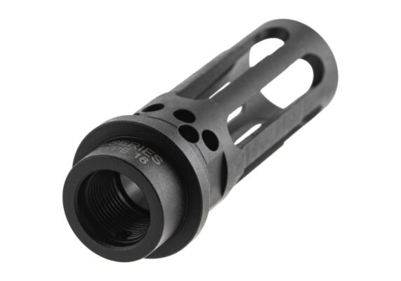 S-Series TYPE 16 Steel Flash Hider 14mm CCW Black - obrazek 4