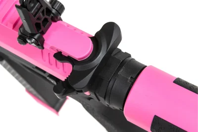 Pistolet maszynowy ASG Specna Arms SA-FX02 FLEX™ HAL ETU Różowy z pomarańczowym urządzeniem wylotowym - obrazek 8