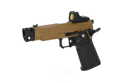 Arcturus Hi-Capa Vanguard 4.3" Pistolet GBB (Optics Ready/Kolimator ARS-1/Kompensator) - Half-Tan - obrazek 3