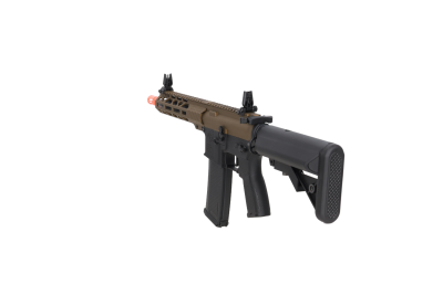 Karabinek ASG Specna Arms RRA SA-E25 HAL ETU™ Chaos Bronze z pomarańczowym urządzeniem wylotowym - obrazek 4