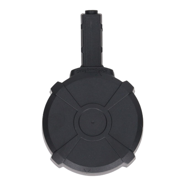 asgbox.pl - Specna Arms M4/AR15 magazynek bębnowy 1500 kulek elektryczny - Czarny