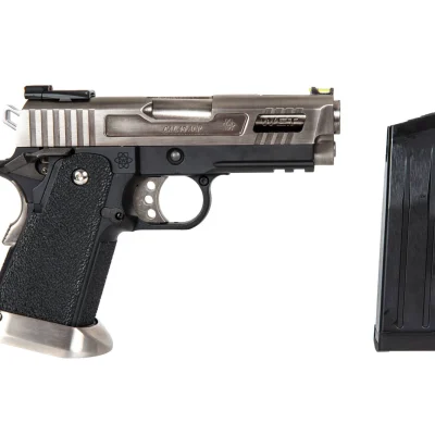 Alternative view of WE Hi-Capa 3.8 Force "Velociraptor" Pistolet GBB (Full-auto) Srebrny - OUTLET