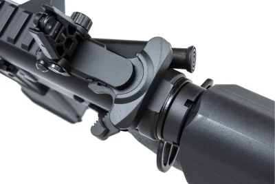 Karabinek ASG Specna Arms RRA SA-E24 HAL ETU™ Czarny z pomarańczowym urządzeniem wylotowym - obrazek 7