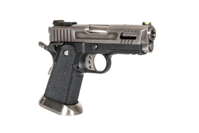 WE Hi-Capa 3.8 Force "Velociraptor" Pistolet GBB (Full-auto) Srebrny - OUTLET - obrazek 3