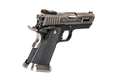 WE Hi-Capa 3.8 Force "Velociraptor" Pistolet GBB (Full-auto) Srebrny - OUTLET - obrazek 4