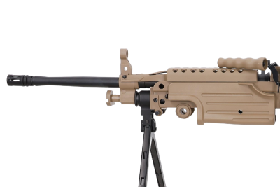 FN Herstal M249 MK2 CORE Karabin maszynowy AEG Tan (Bez oznaczeń licencyjnych) - OUTLET - obrazek 4