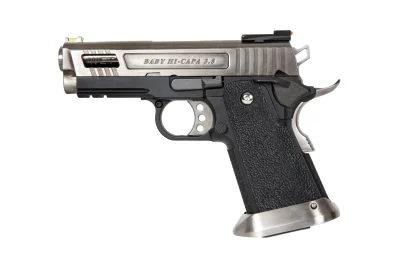 WE Hi-Capa 3.8 Force "Velociraptor" Pistolet GBB (Full-auto) Srebrny - OUTLET - obrazek 5