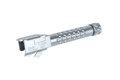 asgbox.pl - Aluminiowa lufa zewnętrzna 5KU do replik Umarex G19 GBB Jasno Szara