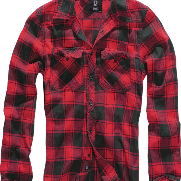 asgbox.pl - Koszula Flanelowa Brandit Checkshirt Czarno-Czerwona