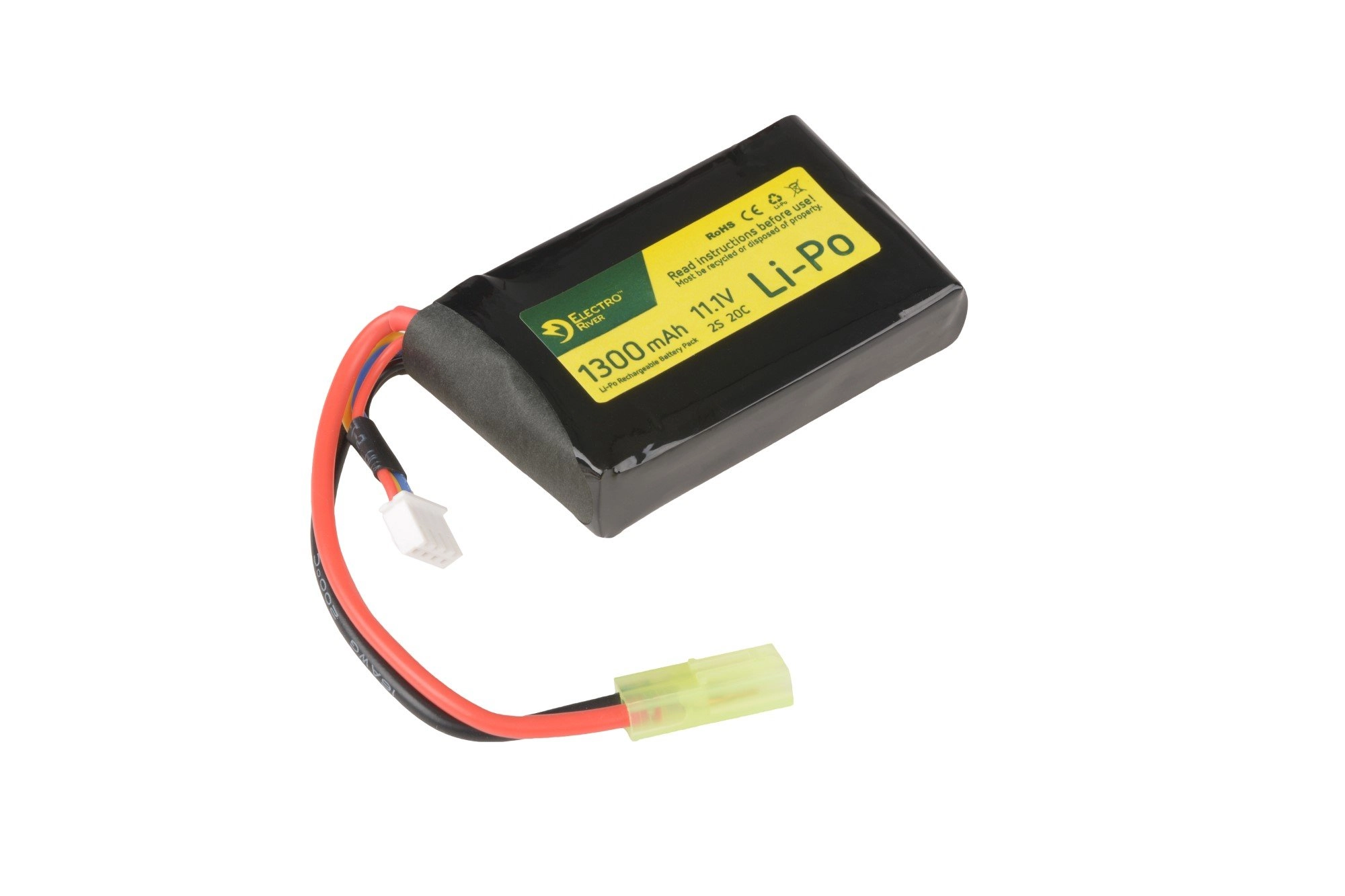 Akumulator LiPo 11,1V 1300mAh 20/40C; rozmiar baterii AN/PEQ OD-G-ELR-06-012702-00 asgbox.pl asgbox.pl - Akumulator LiPo 11