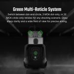 OLIGHT Osight SE Red Dot Sight (Green Dot), RMSc Footprint – Black - obrazek 3