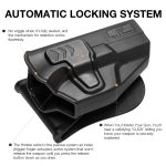 G a F OWB Holster Glock Compact (19 / 23 / 32), Right-Handed – Black - obrazek 3