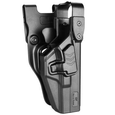 G a F Glock 17 / 19 Level III Duty Holster, Right-Handed – Black
