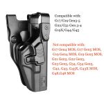 G a F Glock 17 / 19 Level III Duty Holster, Right-Handed – Black - obrazek 5