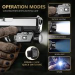 G a F Combo WARRIORLAND MA2 800 LM Flashlight and Glock 17 / 19 Holster, Right-Handed - Black - obrazek 4